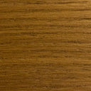 Stain and Finish wood swatch in Cappuccino, medium golden-brown tone with prominent linear wood grain.