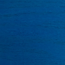 Stain and Finish wood swatch in Champlain Blue, bold medium blue with subtle wood grain texture visible beneath the finish