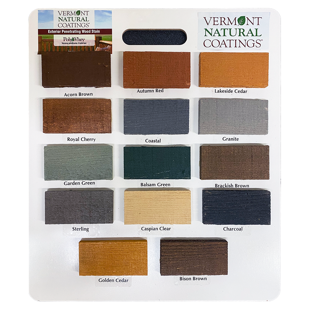 Penetrating　PolyWhey®　Board　Natural　Exterior　Display　Wood　Stain　Vermont　Coatings